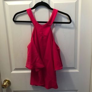 Hot pink off-the-shoulder top